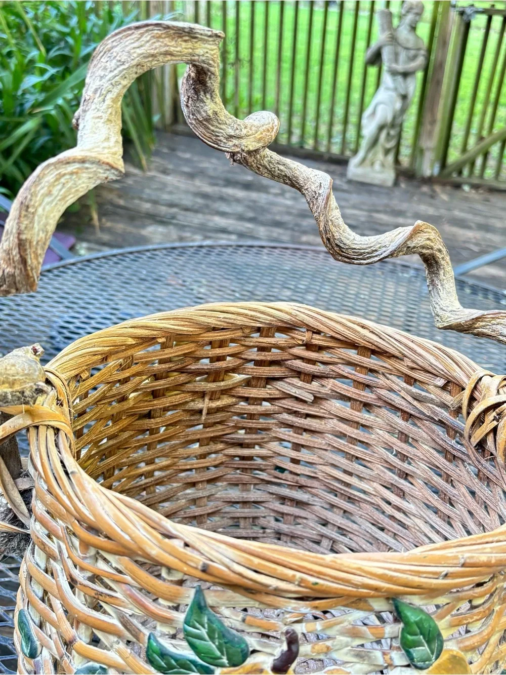 Vintage handwoven wicker
